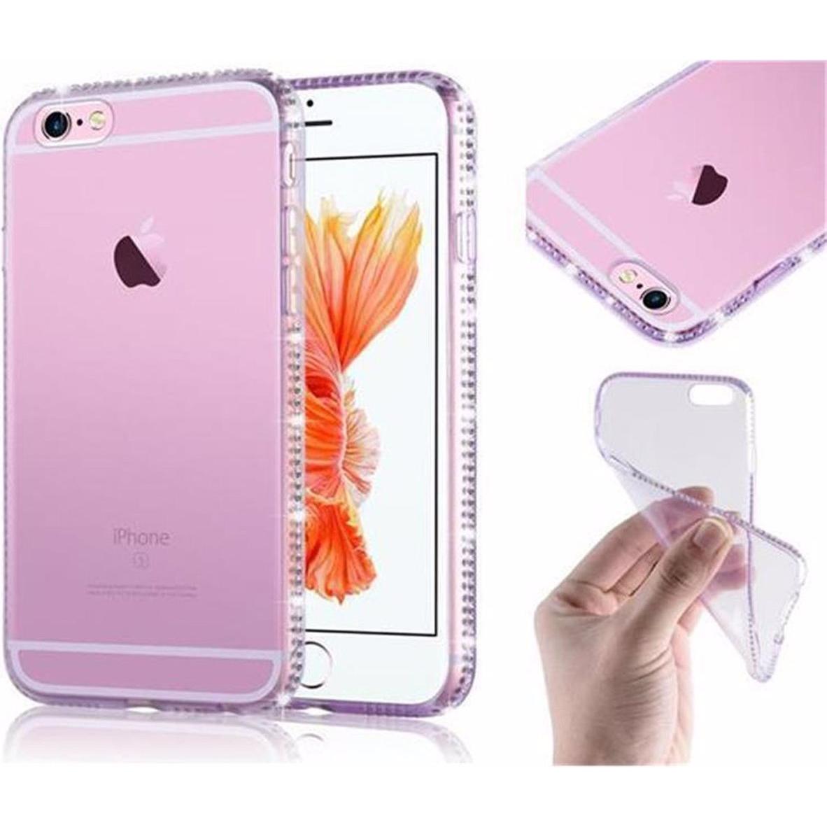 Thumbnail - Cadorabo TPU Ultra Slim Strass Cover (Apple iPhone 6), Smartphone Hülle, Violett