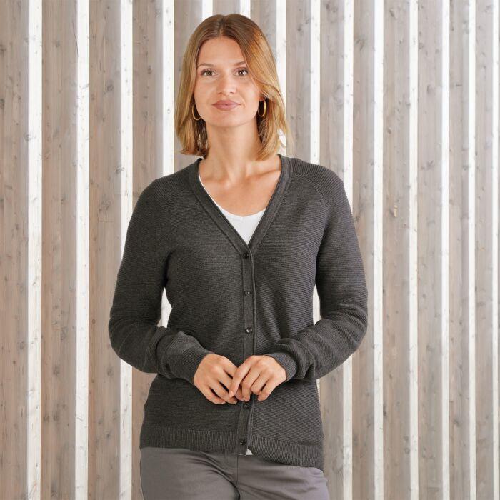 Produktbild Beverly Strickjacke mit Rippstruktur, V-Ausschnitt (M)