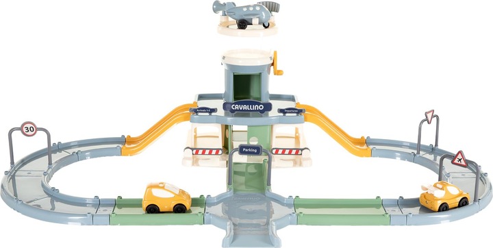 Actual product image Polesie Cavallino Airport with multi-storey car park and street pastel