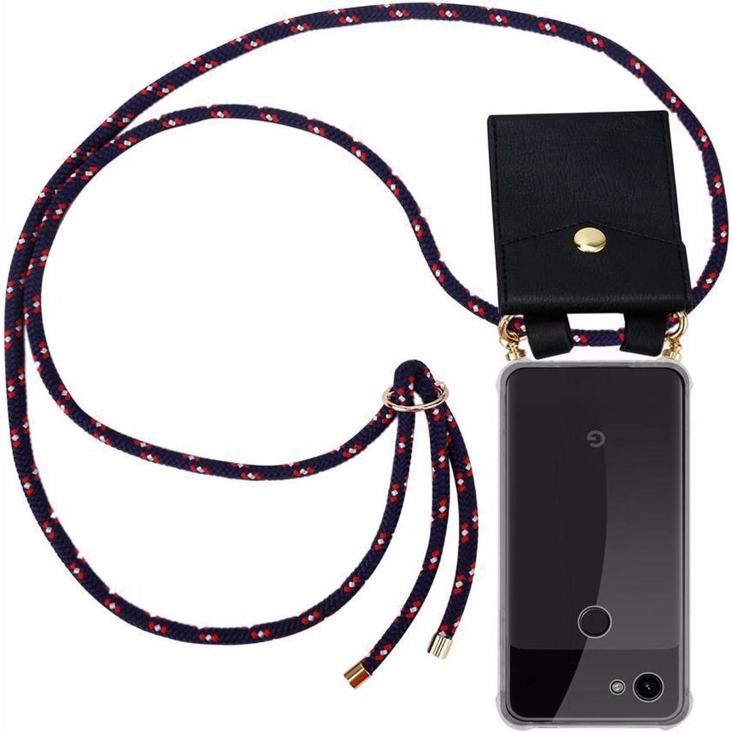 Cadorabo TPU Handy Kette GOLD Cover, Handykette, Blau