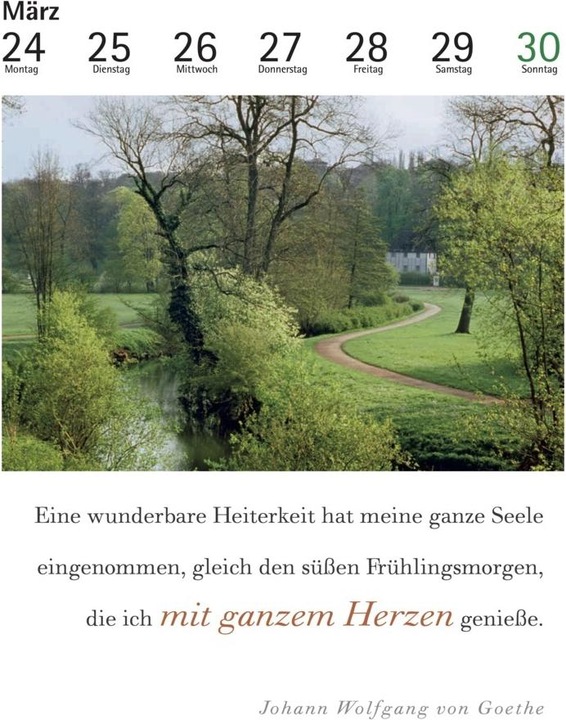 Produktbild Der literarische Gartenkalender 2025 (24 x 32 cm, Harter Einband, Deutsch)