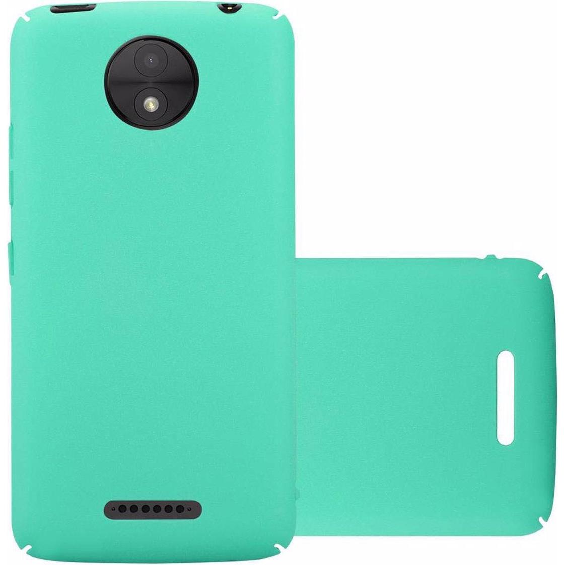 Cadorabo Hard Cover Frosty Cover (Motorola Moto C Plus), Smartphone Hülle, Grün