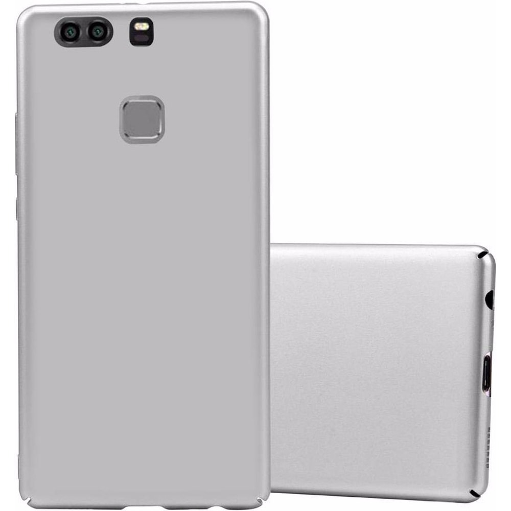 Cadorabo Hard Cover Matt Metall Cover (Huawei P9 Plus), Smartphone Hülle, Silber