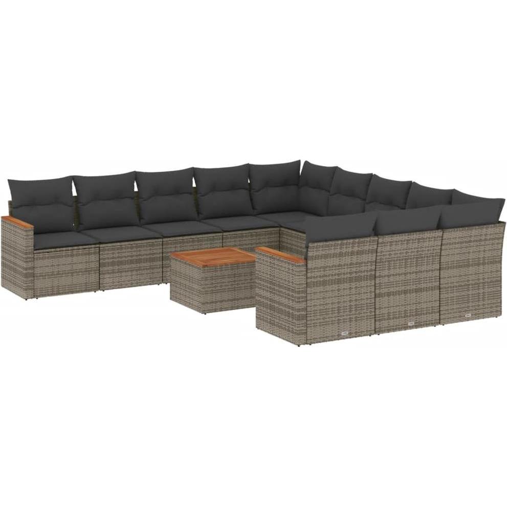 VidaXL, Gartenlounge, 10-tlg. Garten-Lounge-Set mit Kissen