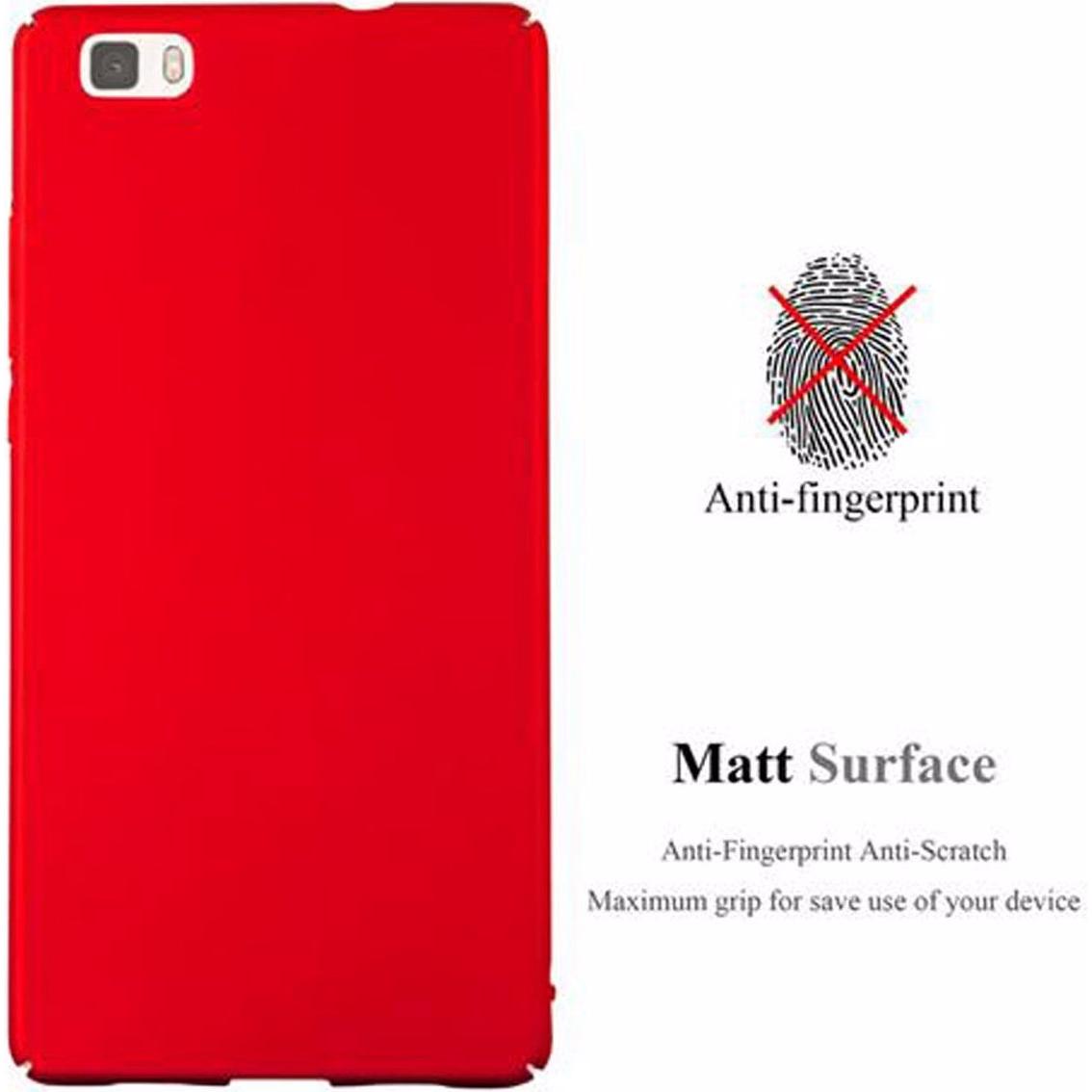 Thumbnail - Cadorabo Hard Cover Matt Metall Cover (Huawei P8 Lite), Smartphone Hülle, Rot