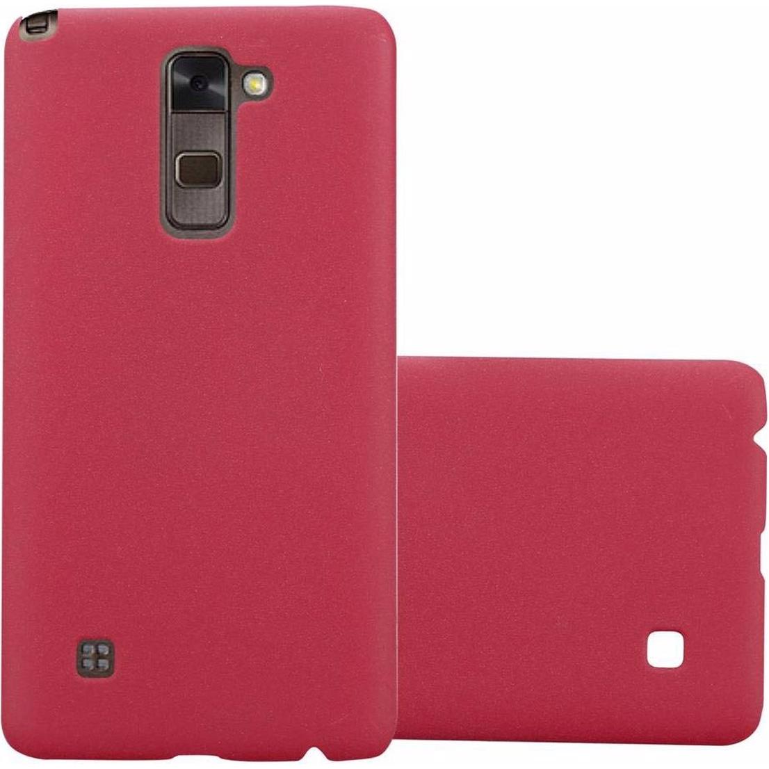 Cadorabo Hard Cover Frosty Cover (LG Stylus 2), Smartphone Hülle, Rot