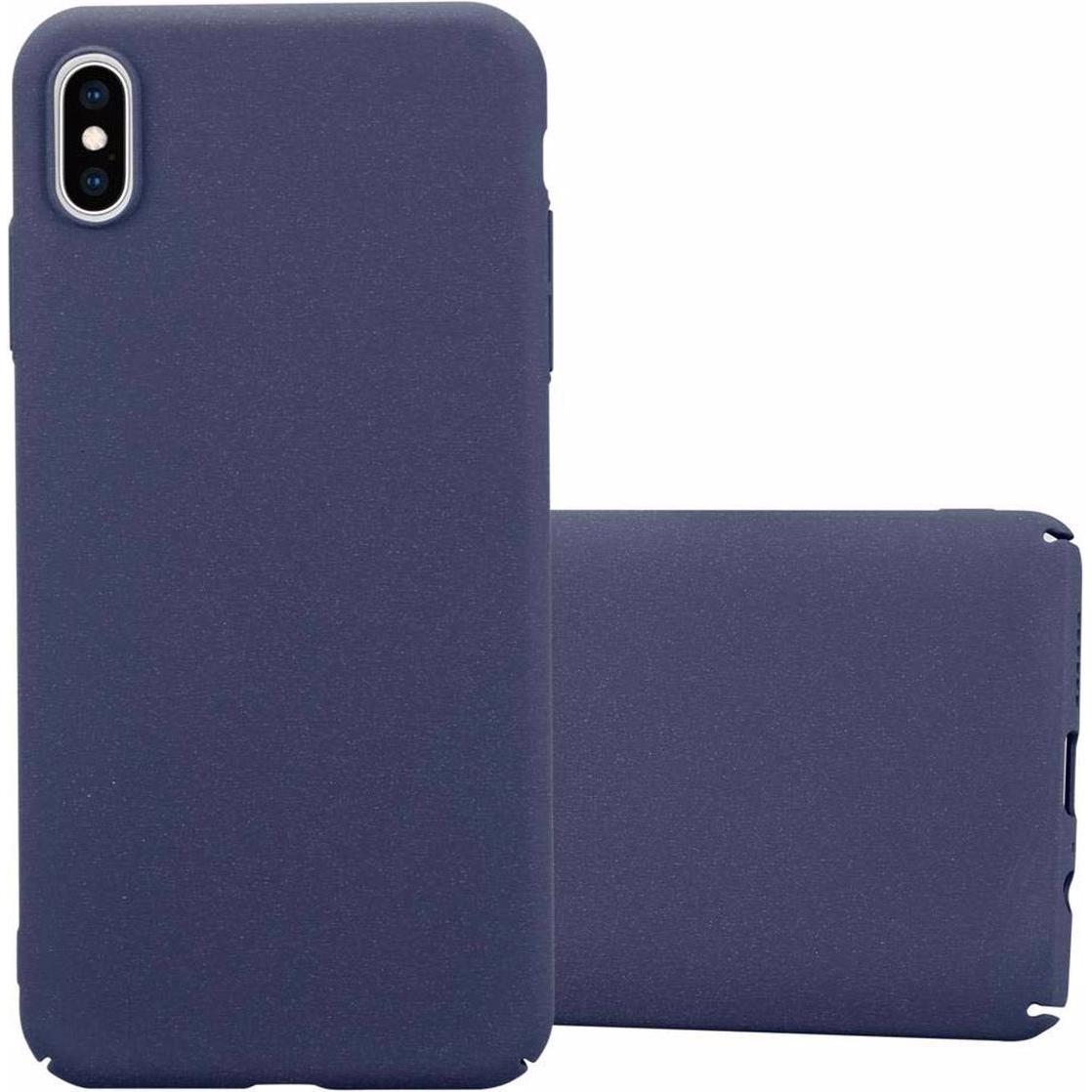 Cadorabo Hard Cover Frosty Cover (Apple iPhone XS Max), Smartphone Hülle, Blau