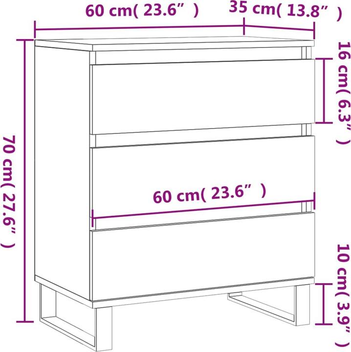 Image du produit vidaXL Sideboard (60 x 35 x 70 cm)