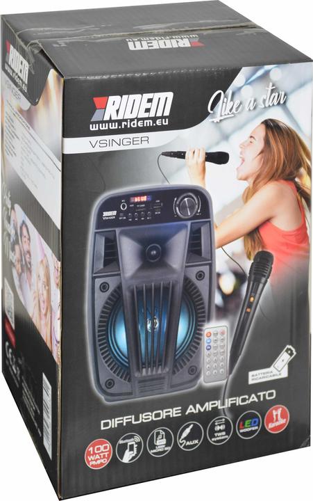 Produktbild Karma Speaker V Singer 100w Bluetooth/Usb Microsd Con Microfono E Telecomando (Batteriebetrieb)