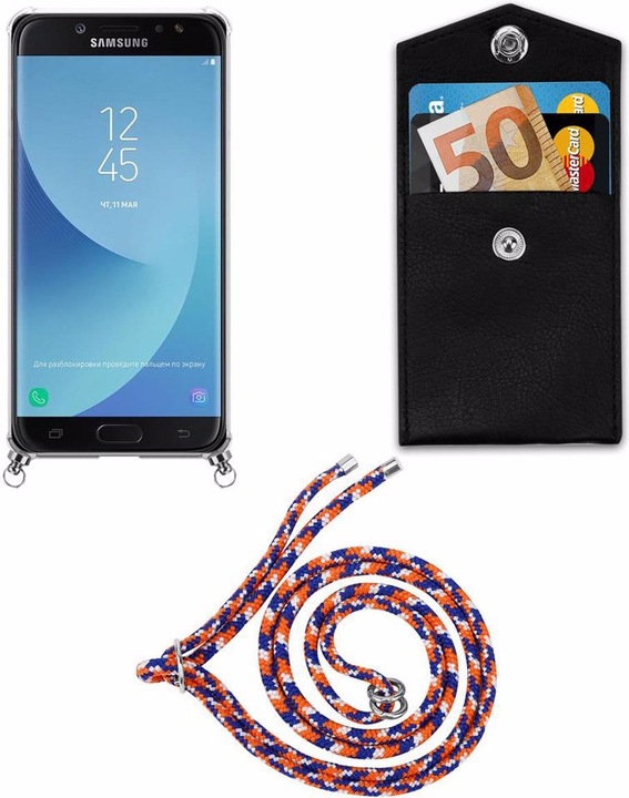 Produktbild Cadorabo TPU Handy Kette SILBER Cover