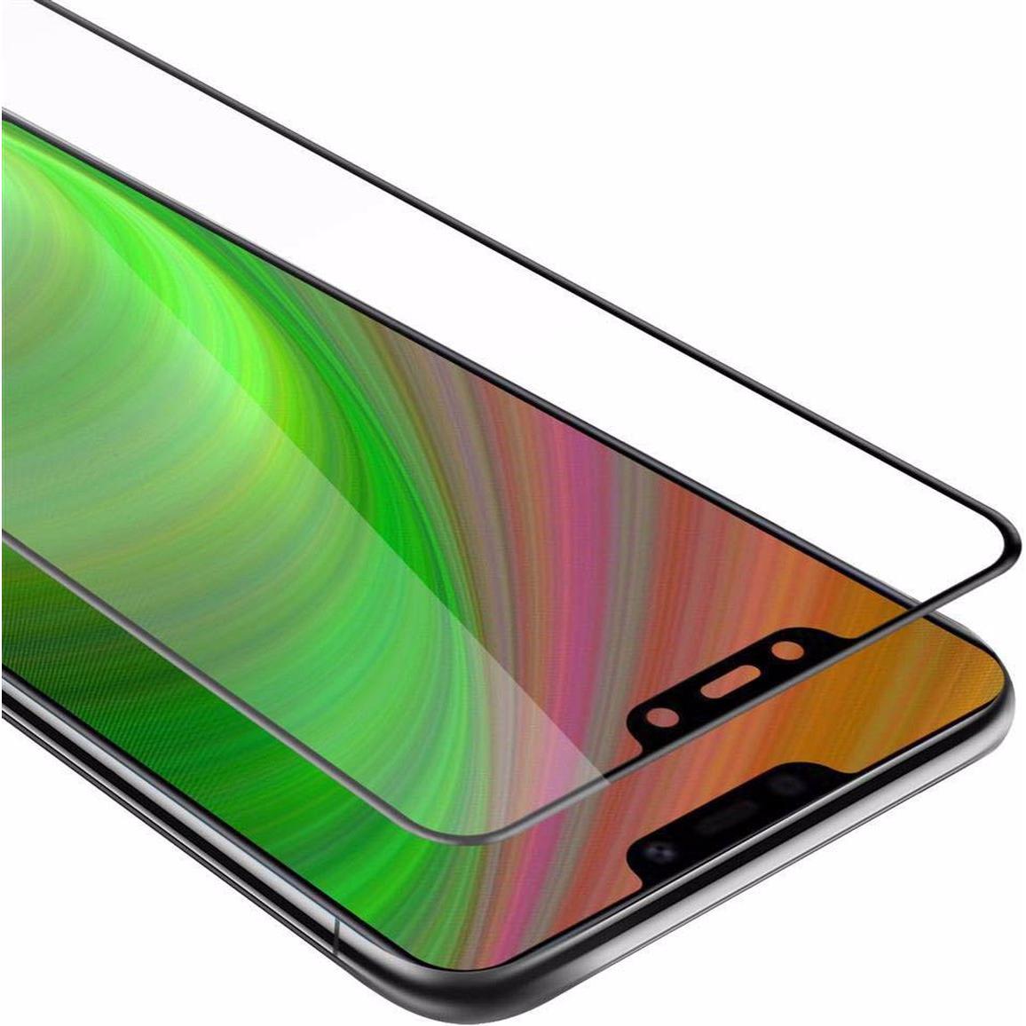 Cadorabo Vollbild Displayschutzglas (1 Stück, Vivo Y81i), Smartphone Schutzfolie, Schwarz