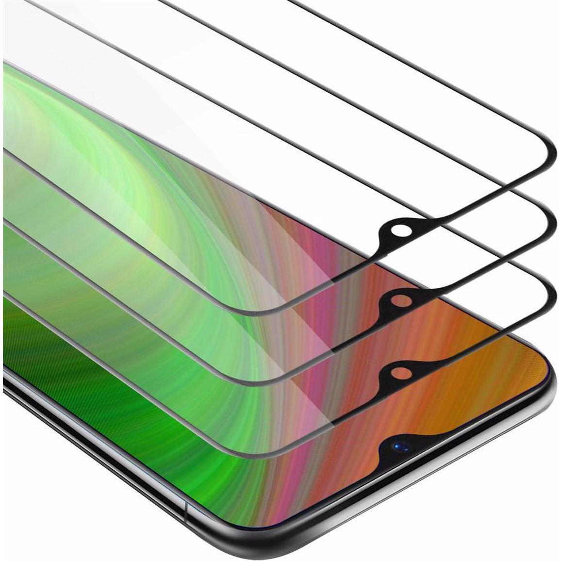 Cadorabo Vollbild Displayschutzglas (3 Stück, Oppo R17 Pro), Smartphone Schutzfolie, Schwarz