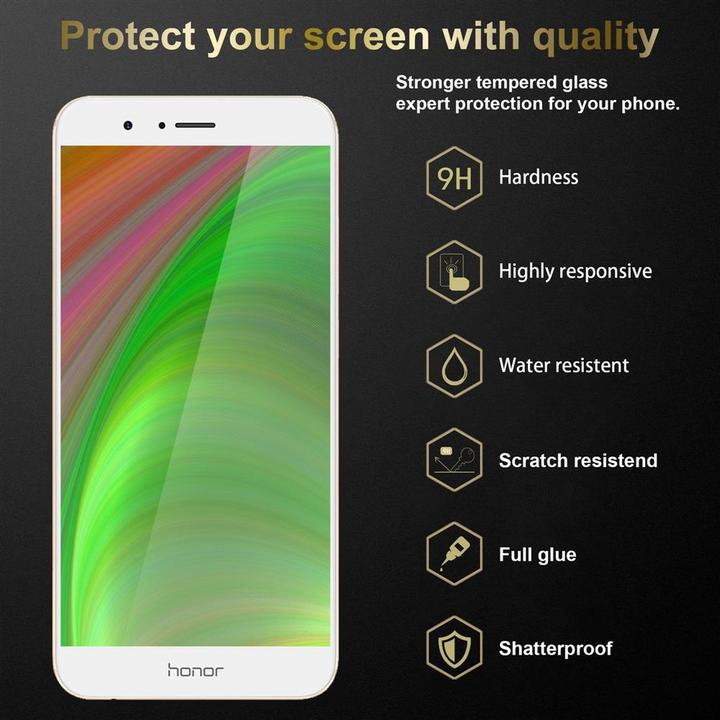 Actual product image Cadorabo Full screen display protection glass (3 Piece, Fee V9)