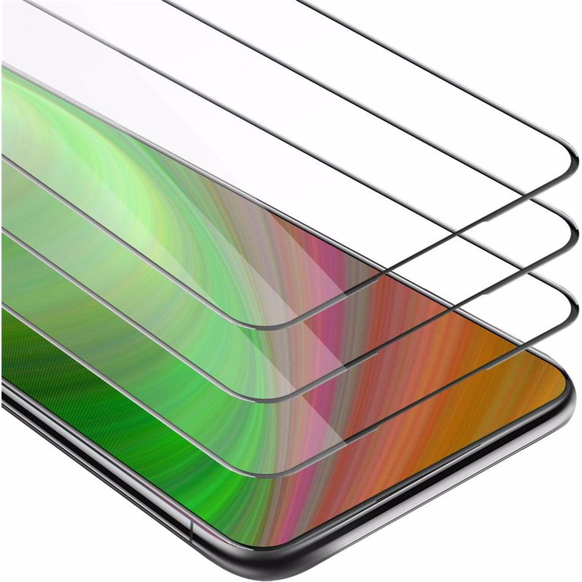 Cadorabo Vollbild Displayschutzglas (3 Stück, Vivo Nex 2), Smartphone Schutzfolie, Schwarz