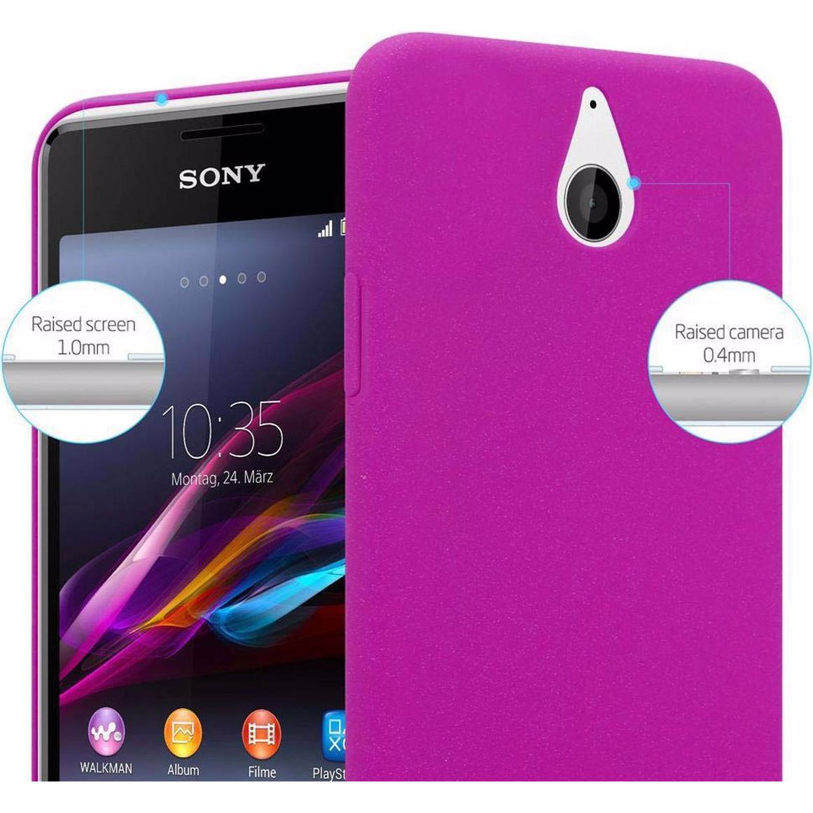 Thumbnail - Cadorabo Hard Cover Frosty Cover (Sony Xperia E1), Smartphone Hülle, Pink