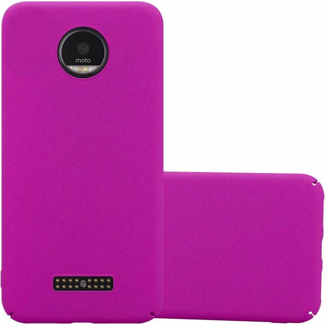 Cadorabo Hard Cover Frosty Cover (Motorola Moto Z), Smartphone Hülle, Pink