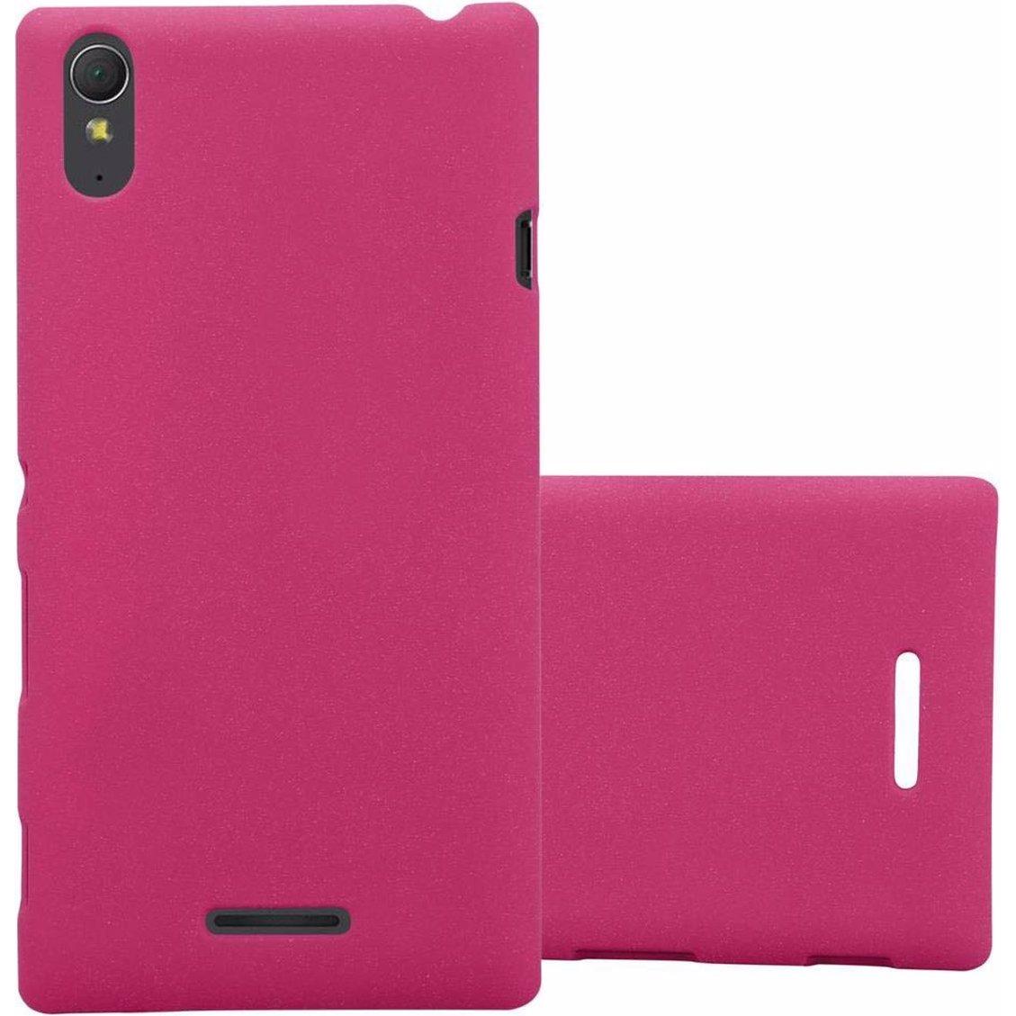 Cadorabo Hard Cover Frosty Cover (Sony Xperia T3), Smartphone Hülle, Pink