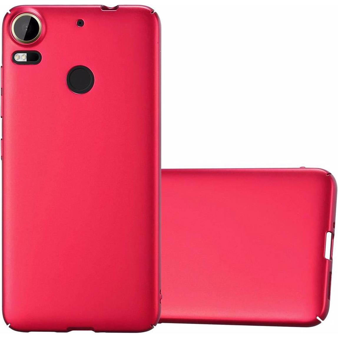 Cadorabo Hard Cover Matt Metall Cover (HTC Desire 10 Pro), Smartphone Hülle, Rot
