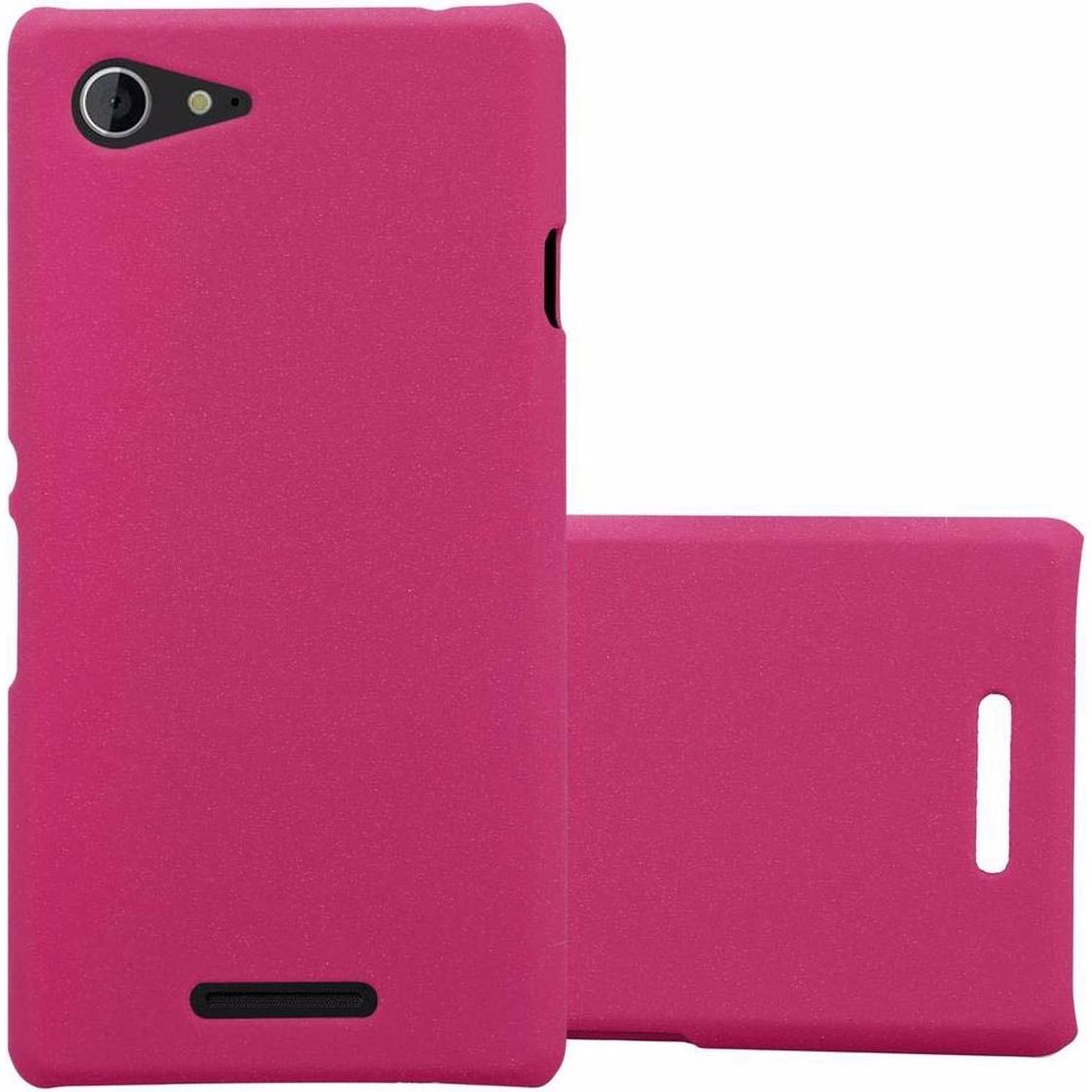 Cadorabo Hard Cover Frosty Cover (Sony Xperia E3), Smartphone Hülle, Pink