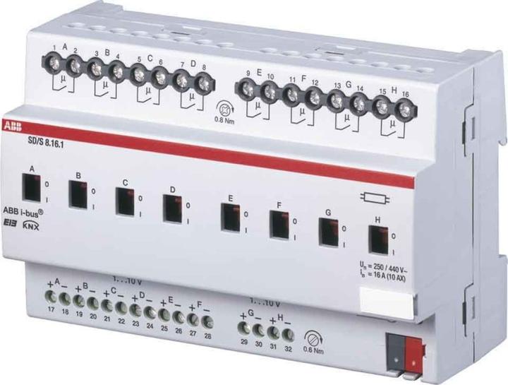 Actual product image Busch-Jaeger Switching/dimming actuator, 16A, SD/S8.16.1 ** REG (Dimming actuator)