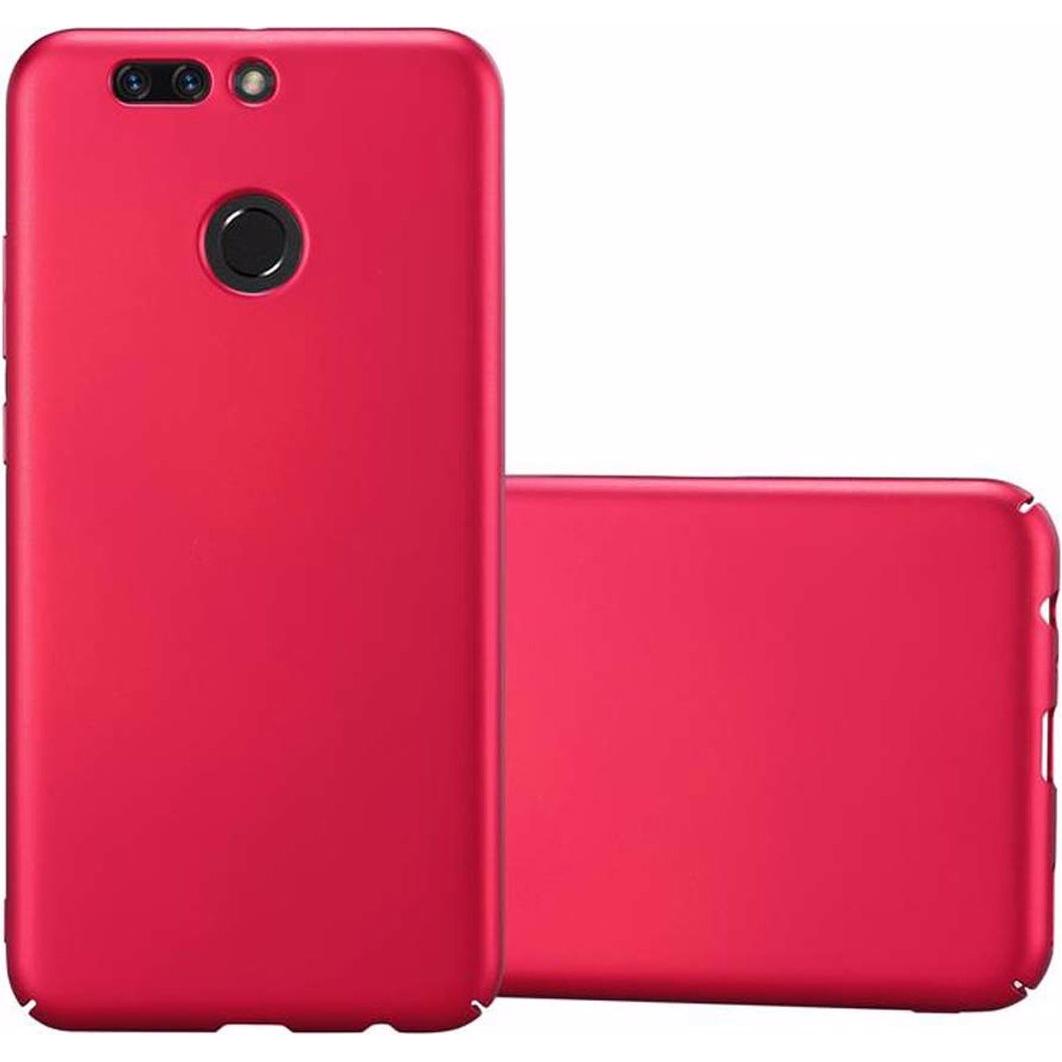 Cadorabo Hard Cover Matt Metall Cover (Honor 8 Pro), Smartphone Hülle, Rot