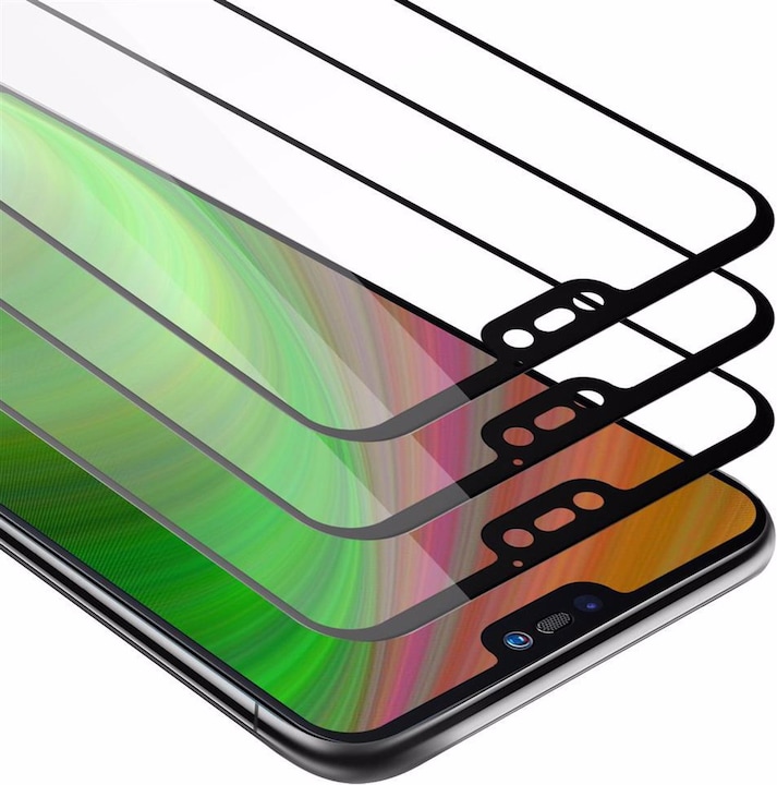 Actual product image Cadorabo Full screen display protection glass (3 Piece, Huawei P20 Lite)