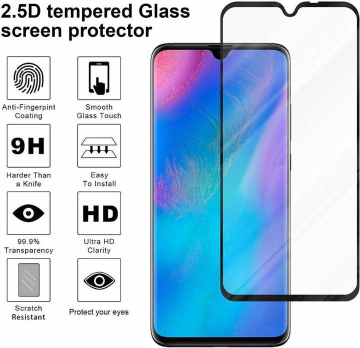 Actual product image Cadorabo Full screen display protection glass (1 Piece, Huawei P30 Pro)