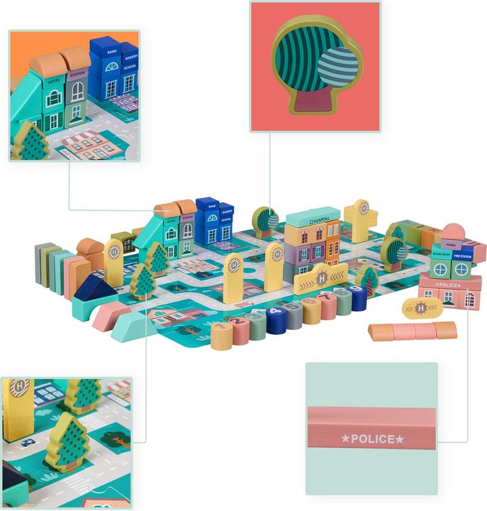 Produktbild Relaxdays Holzbausteine-Set