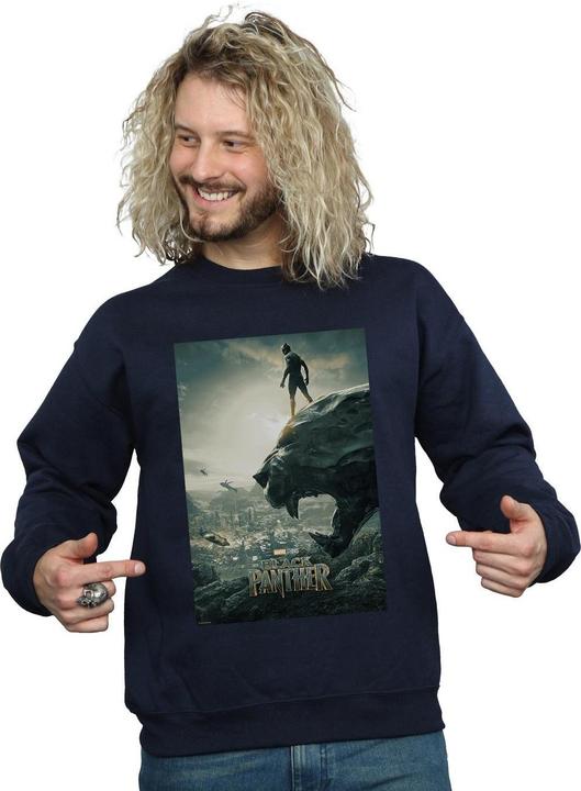 Immagine prodotto Felpa da uomo in cotone con poster di Black Panther (XXL)