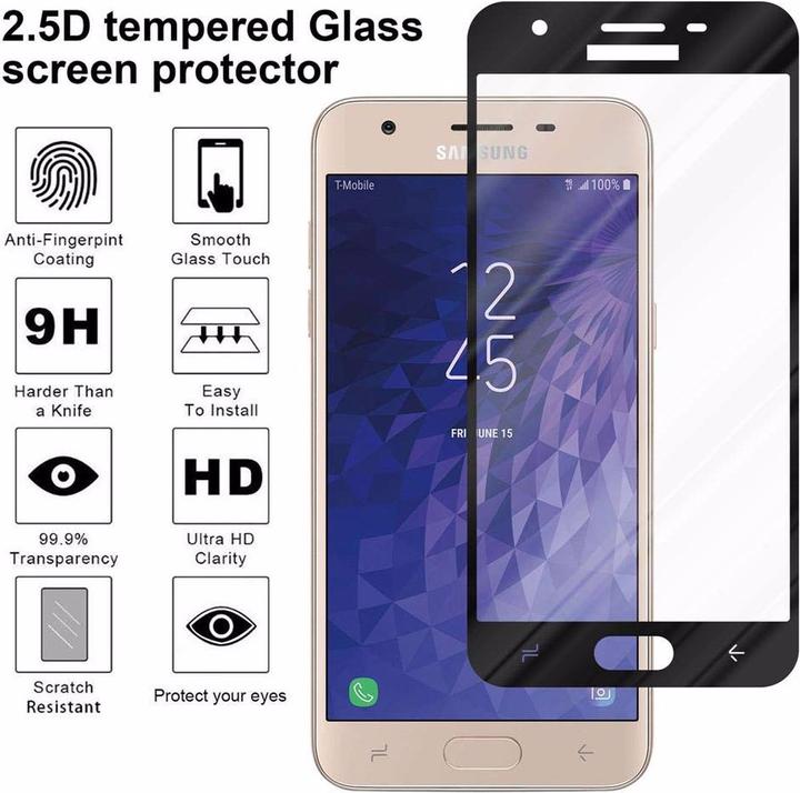 Immagine prodotto Cadorabo Vetro di protezione del display a schermo intero (1 Pezzo/i, Samsung Galaxy J3 (2018))