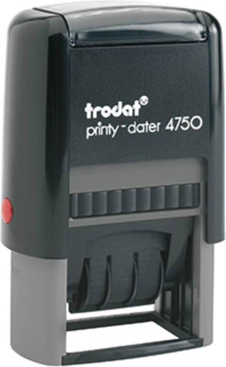 Actual product image Trodat Date stamp self-inking Printy Dater 4750/L Stamp area dimensions: 41 x 24 mm Writing fa...