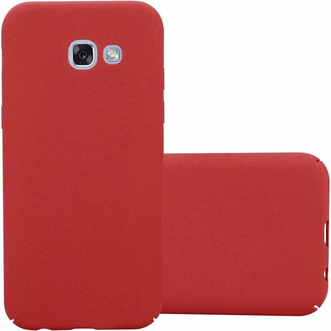 Cadorabo Hard Cover Frosty Cover (Samsung Galaxy A3 (2017)), Smartphone Hülle, Rot