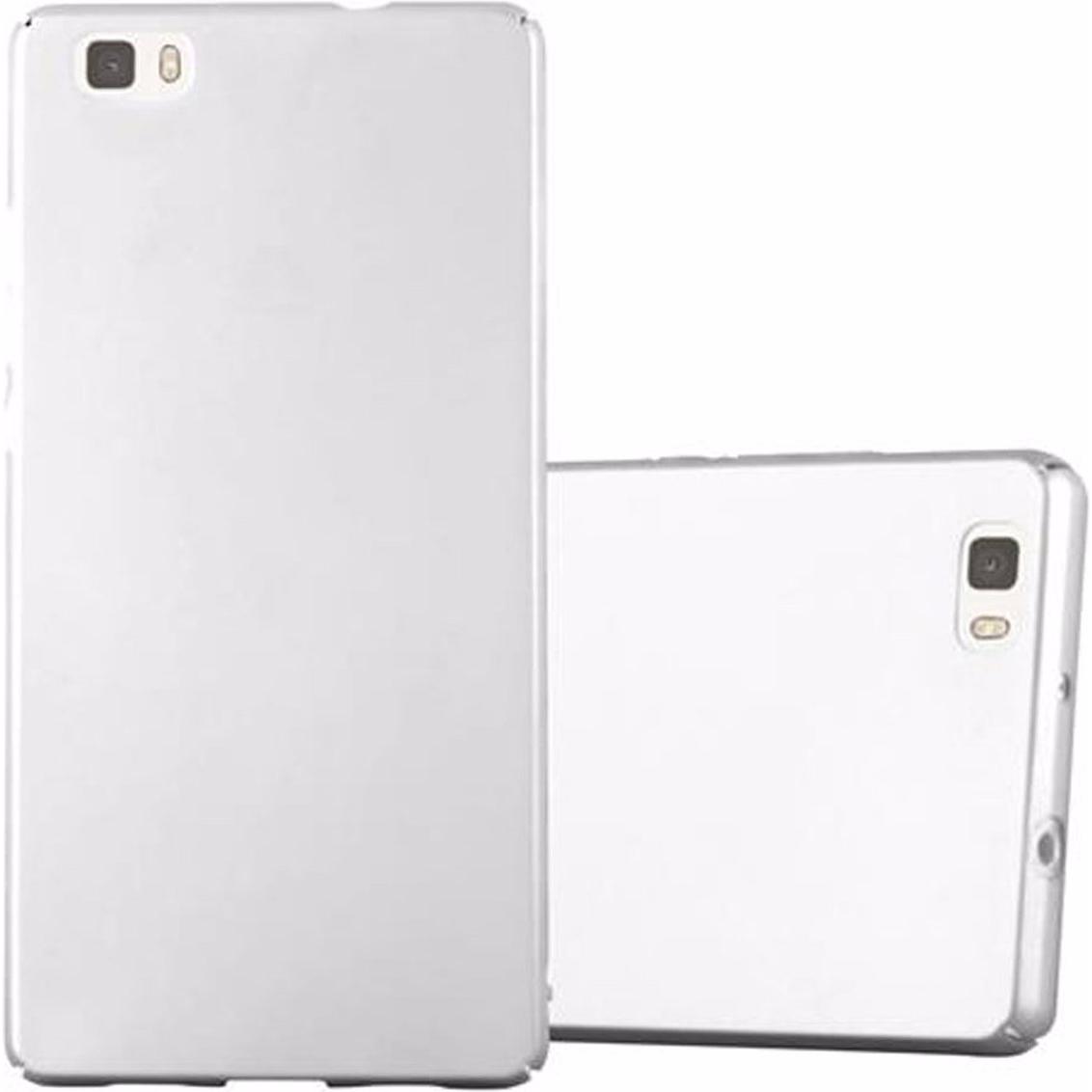 Cadorabo Hard Cover Matt Metall Cover (Huawei P8 Lite), Smartphone Hülle, Silber