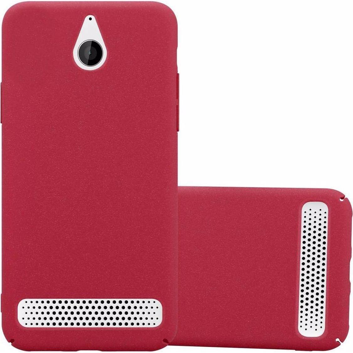 Cadorabo Hard Cover Frosty Cover (Sony Xperia E1), Smartphone Hülle, Rot