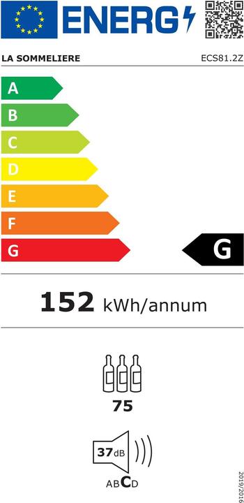 Etichetta energetica La Sommelière ECS812Z
