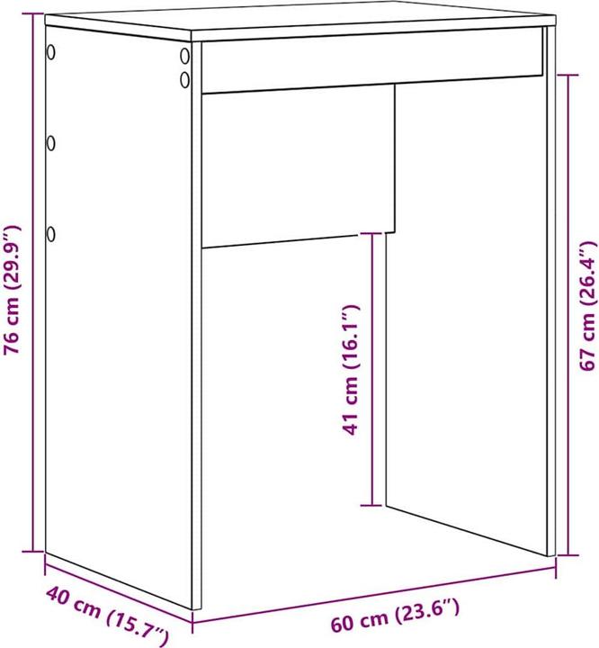 Immagine prodotto VidaXL Schreibtisch (60 x 40 x 76 cm)