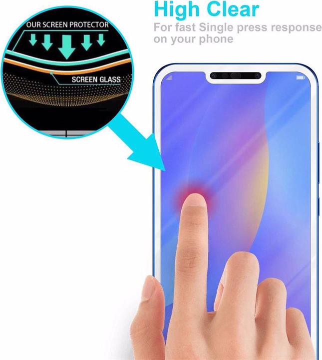 Actual product image Cadorabo Full screen display protection glass (1 Piece, Huawei P Smart Pro (2019))