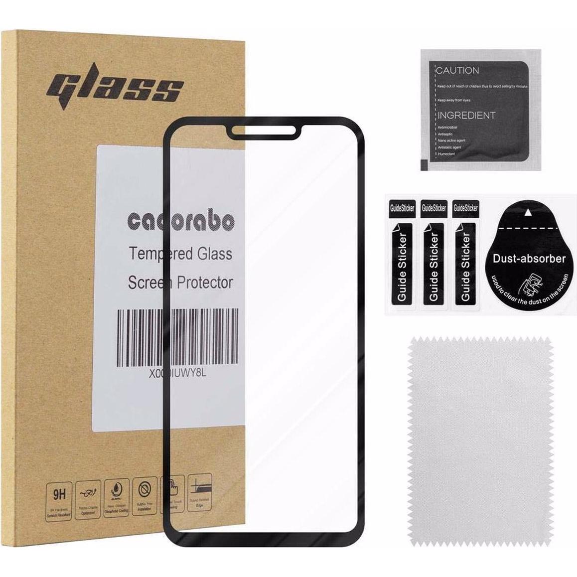 Cadorabo Vollbild Displayschutzglas (1 Stück, Huawei P Smart Pro (2019)), Smartphone Schutzfolie, Schwarz