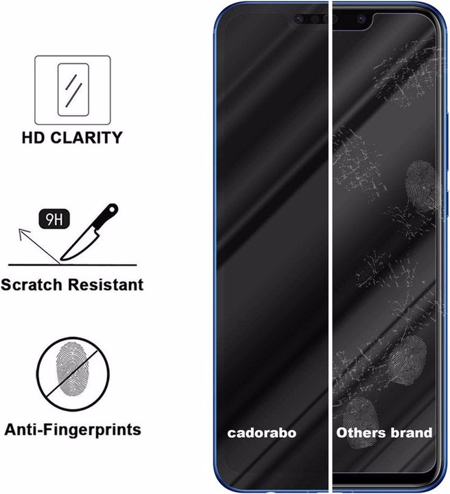 Actual product image Cadorabo Full screen display protection glass (1 Piece, Huawei P Smart Pro (2019))