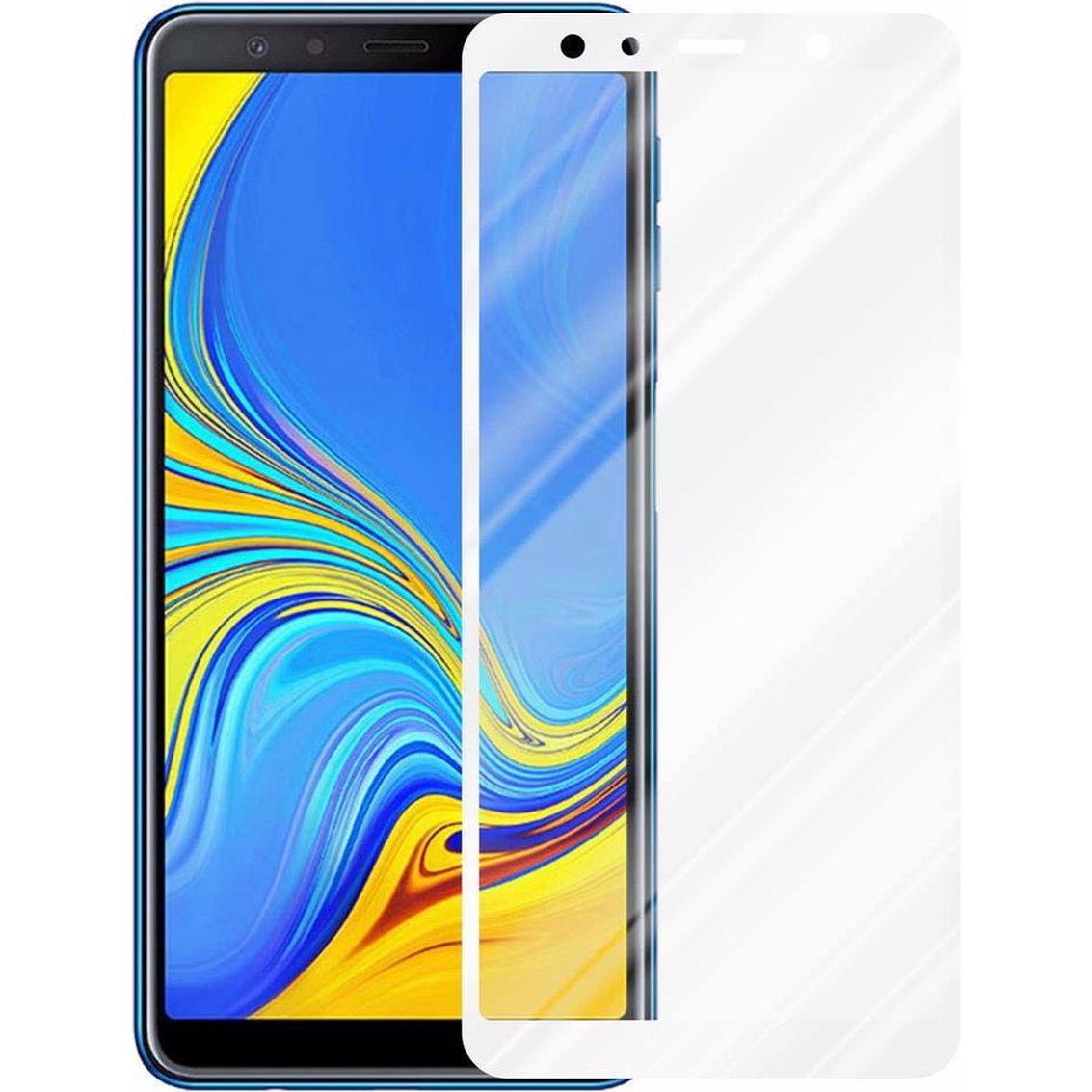 Thumbnail - Cadorabo Vollbild Displayschutzglas (1 Stück, Samsung Galaxy A7 (2018)), Smartphone Schutzfolie, Weiss