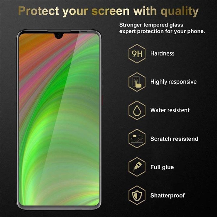 Immagine prodotto Cadorabo Vetro di protezione del display a schermo intero (1 Pezzo/i, Huawei P Smart (2019))