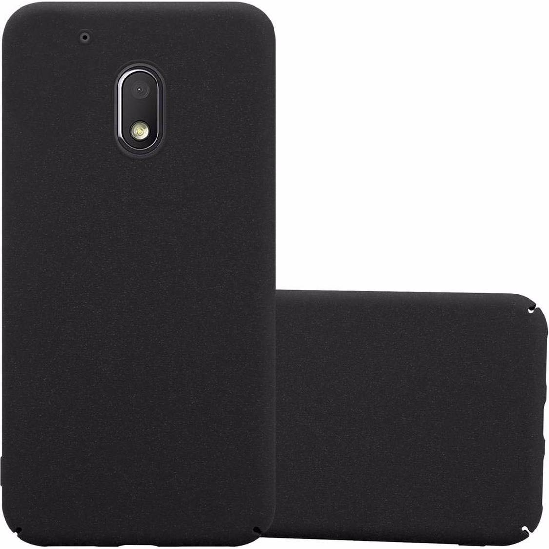 Cadorabo Hard Cover Frosty Cover (Motorola Moto Z Play), Smartphone Hülle, Schwarz