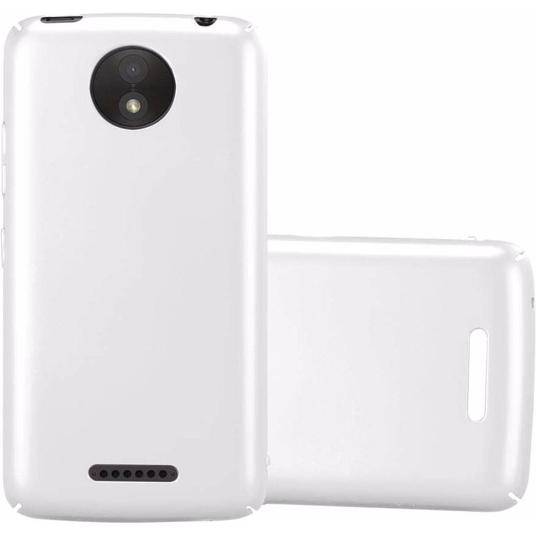 Cadorabo Hard Cover Matt Metall Cover (Motorola Moto C Plus), Smartphone Hülle, Silber