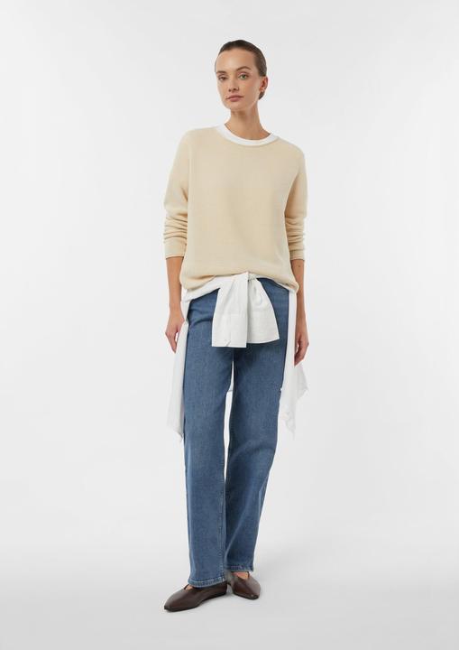 Produktbild Comma Strickpullover Cropped Baumwollmix-Strickpullover im Relaxed Fit (36)