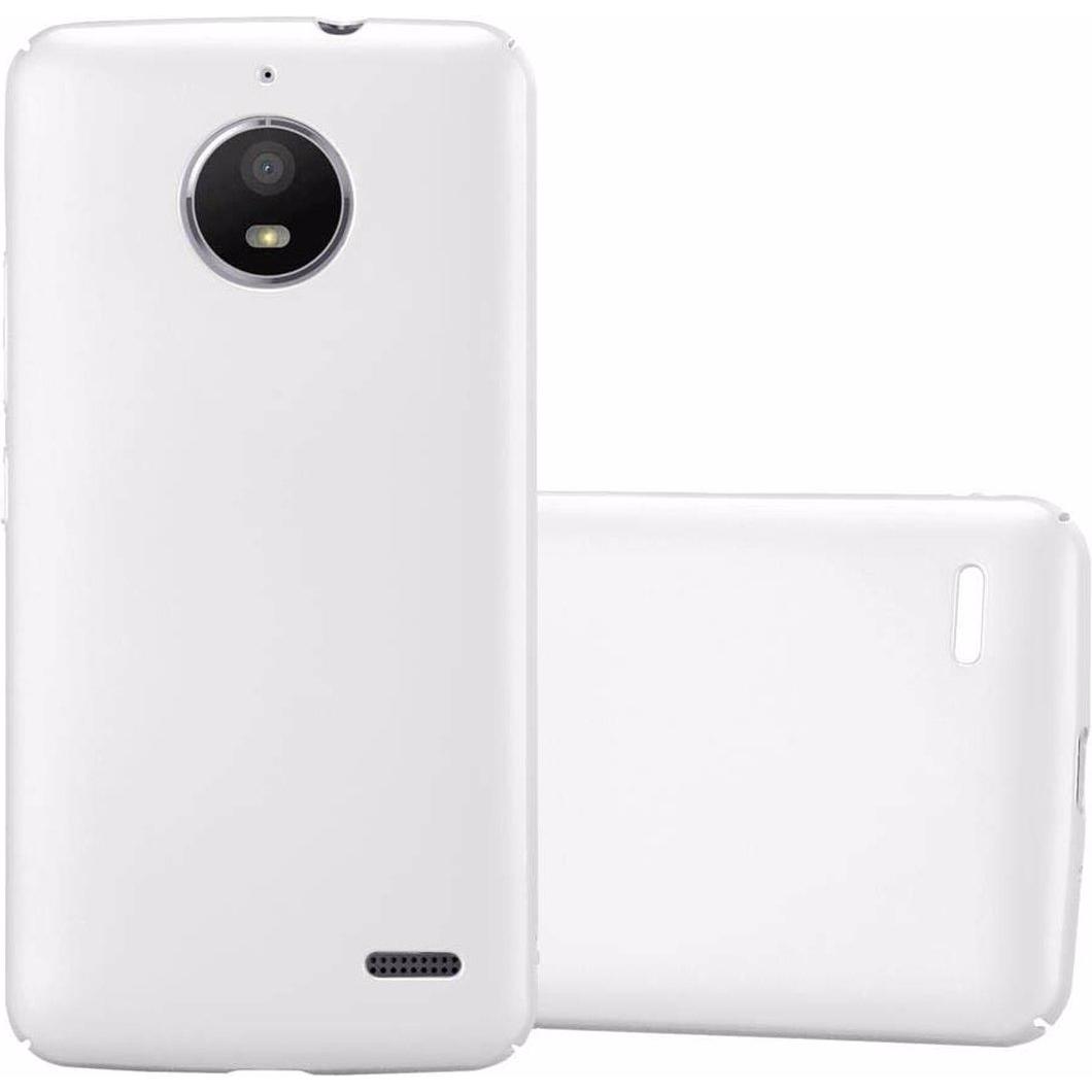 Cadorabo Hard Cover Matt Metall Cover (Motorola Moto E4), Smartphone Hülle, Silber