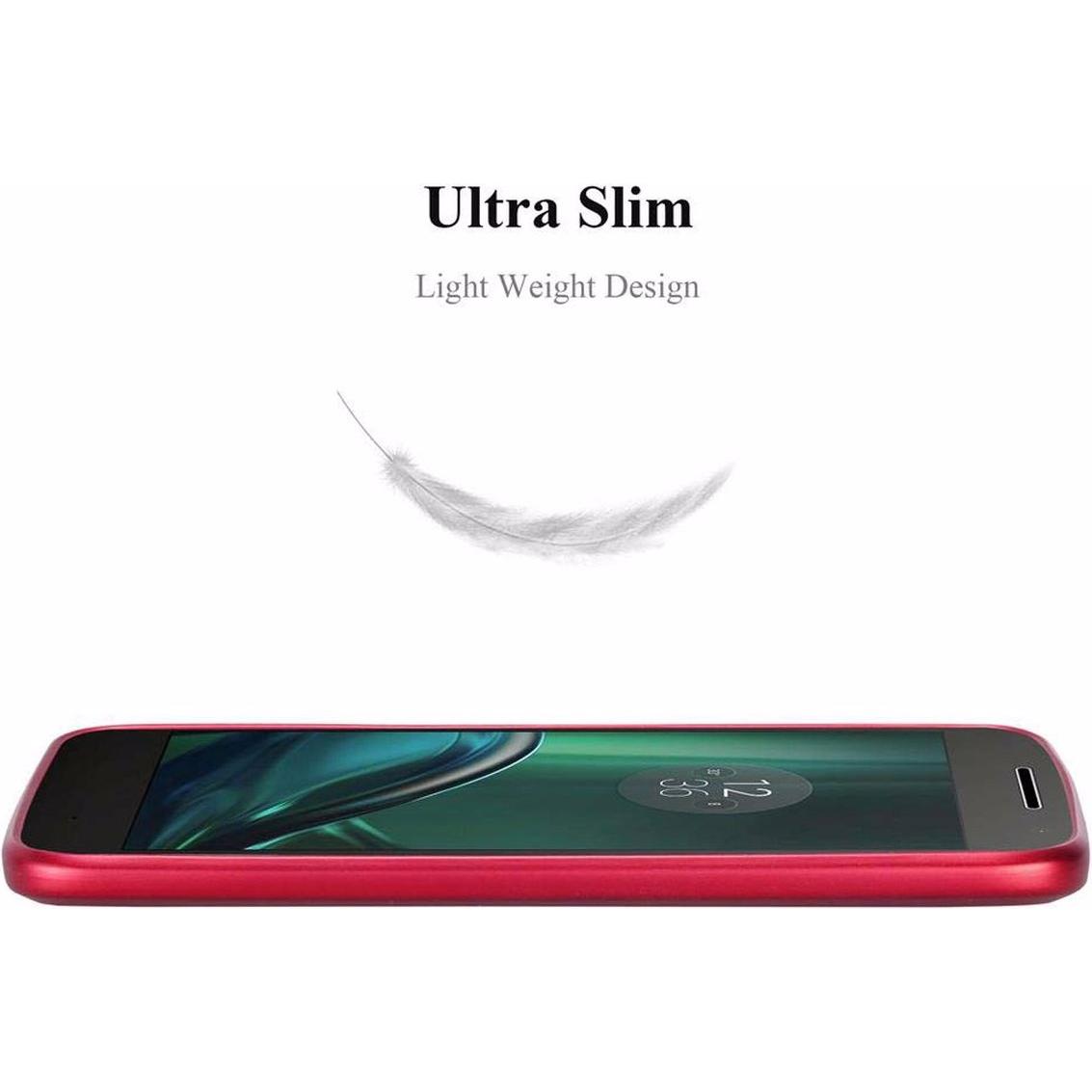 Thumbnail - Cadorabo Hard Cover Matt Metall Cover (Motorola Moto G4 Play), Smartphone Hülle, Rot
