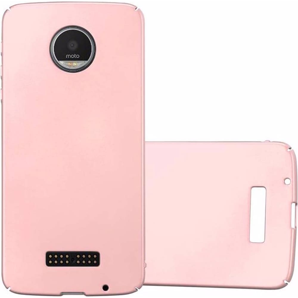 Cadorabo Hard Cover Matt Metall Cover (Motorola Moto Z), Smartphone Hülle, Rosa