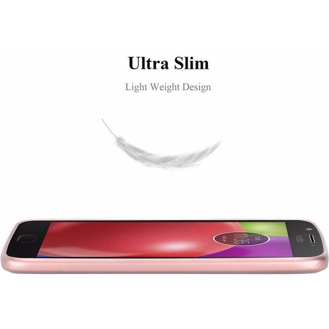 Thumbnail - Cadorabo Hard Cover Matt Metall Cover (Motorola Moto E4), Smartphone Hülle, Rosa