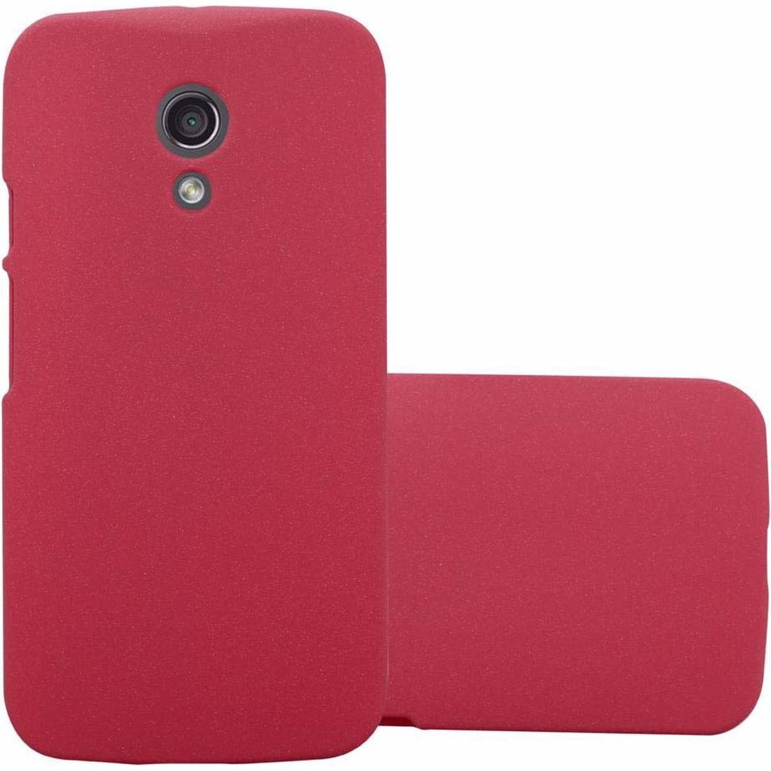 Cadorabo Hard Cover Frosty Cover (Motorola Moto Z2), Smartphone Hülle, Rot