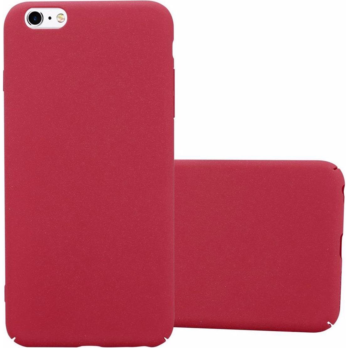Cadorabo Hard Cover Frosty Cover (Apple iPhone 6 Plus), Smartphone Hülle, Rot